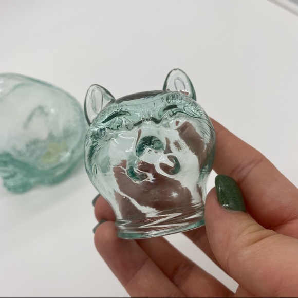 VTG VETRERIA ETRUSCA Blue-Green-Clear Italian Glass Decanter Bottle with Stopper - Picture 4 of 10